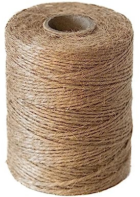 Chinchilla® Hilo de yute, aprox. 1,2 mm de diámetro, color natural, bobinas de 100 m, cuerda de yute, hilo de encuadernación, cordón de yute, perfecto para manualidades, embalaje y más!