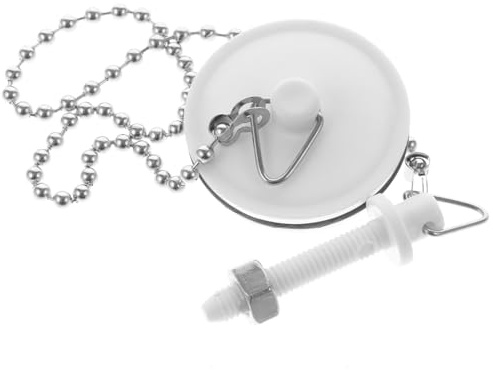 BESPORTBLE Tub Stopper with Metal Chain Beaded Chain Sink Stopper Drain Plug for Bathtub and Bathroom Sink Sturdy Rubber Drainage Seal Cover Suitable for Bathtub Drain Replacement