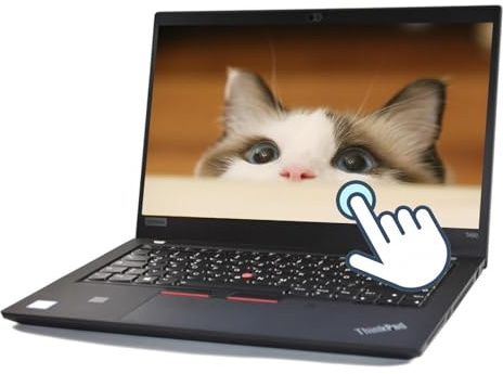 Lenovo Thinkpad T490 pekskärm bärbar dator, 14-tums FHD Notebook, Intel Core i5-8365U, 8GB RAM, 256 GB SSD, US QWERTY-tangentbord, Windows 11 Pro (renoverad)