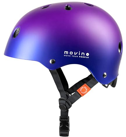 Movino Element cykelhjälm för barn och ungdomar – justerbar 55-58 cm, storlek M – ABS och EPS, 11 ventilationsöppningar – för cykel, inlines, sparkcykel och skateboard