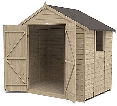 Forest Garden 4LIFE Apex Shed 7x5 - Double Door - 2 Window