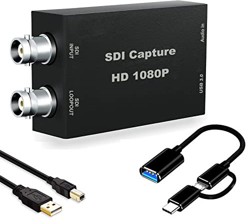 Tarjeta de captura SDI, 1080P SDI a USB 3.0 con tarjeta de captura de video de bucle SDI, tarjeta de captura de adaptador SDI a USB