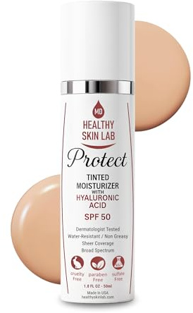 Healthy Skin Lab - Coloured Moisturizer with Mineral Sun Protection SPF 50, Hyaluronic Acid, Zinc Oxide, Titanium Dioxide