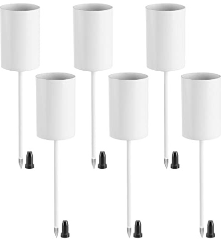 6 st. Ø 2,5 cm ljushållare, adventskrans, stavljushållare, adventskrans, vit, ljuskontakt, adventskrans, ljusstake, stavljus, ljushållare, krans