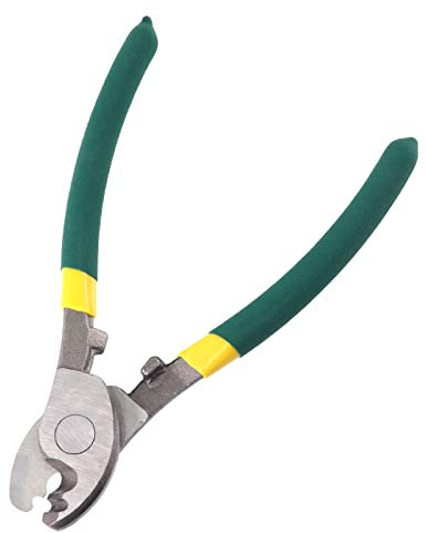 Keadic 6/150mm Heavy Duty Cable Cutter, Multifunctional Industrial IHigh Leverage Curve Jaw Wire Cutters with Soft Anti-Slip Handle for Cutting Communications Cable Copper Aluminum Bolts