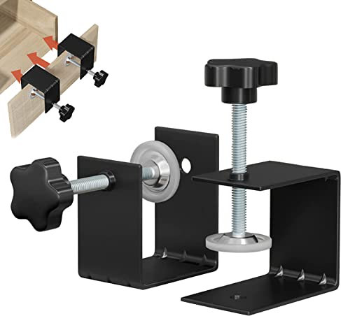Moollyfox C Klemme, 2 Stück Schraubklemme C-Zwingen, Edelstahl Trägerklemme, C Clamp Tischklemme mit Breiten Kieferöffnungen 65 mm, Klemmen Metall & Spanner, C Zwinge für Holzbearbeitung Heimwerken