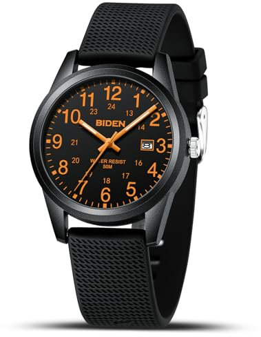 LN LENQIN Herren Uhr Uhren Herren Analog Quarz Armbanduhr 30M wasserdichte mit Datum Mode Casual Designer Uhr für Männer Silikonband