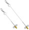 UTXN Parrot Fruit Skewers & Bird Parrot Apple Feeder - 2 PCS Stainless Steel Bird Fruit Skewers, Parrot Treats Food Holder Toy for Budgie, Cockatiel, Parakeet (Silver)
