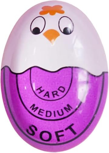 Purple Kitchen Timer Practical Reminder Color Changing Egg Timer Soft Hard Boiled Egg That Changes Color When Eggs are Ready