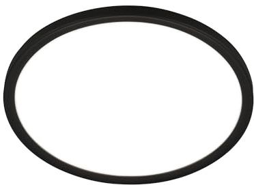 BRILONER - LED Deckenlampe mit indirektem Licht, flach, IP44 Spritzwasserschutz, LED Deckenleuchte, LED Panel, Badlampe, Badezimmerlampe, Küchenlampe, Feuchtraumleuchte, 29x4cm (DxH), Schwarz