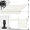 tillvex Klemmmarkise 300cm Beige mit Handkurbel Balkon | Balkonmarkise ohne Bohren | Markise UV-beständig & höhenverstellbar | Sonnenschutz wasserdicht