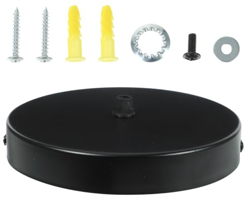 SEWACC - Placa de fijación de hierro para araña redonda, base de techo resistente para salón y cafeterías