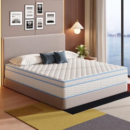 Elynight King Size Mattress,12 Inch King Mattress for Advanced Gel Memory Foam, Soft and Comfortable, Medium Firm, Pressure Relief, CertiPUR-US Certified