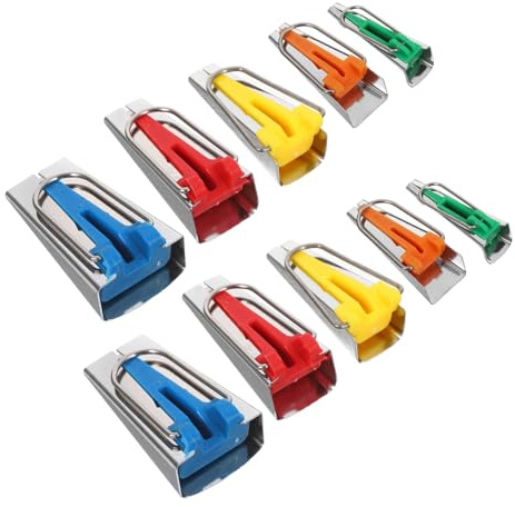 VILLFUL 10 Pezzi Strumenti per Nastro Obliquo per Cucito e Trapuntatura Adatto Tessuti Vari per Progetti Te e Rifiniture Professionali