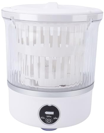 Oreilet Lavatrice Portatile, Mini Lavatrice per Biancheria Intima 3 Litri con Touch Screen a LED per Calzini per Vestiti per Bambini, Compatta per Dormitori di Appartamenti, Casa