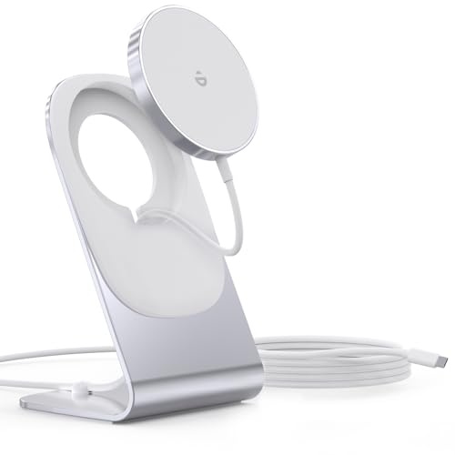 Induktiv laddningsstation kompatibel med Mag-Safe-laddare, trådlös laddare, trådlös snabbladdare, kompatibel med iPhone 17e/17/16/15/14/13/12 Pro Max/Air/Plus/Pro