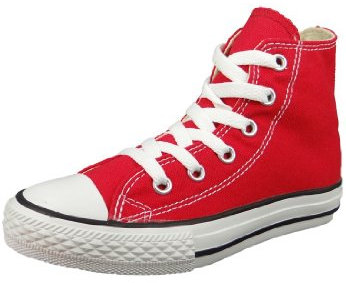 Converse Youths Chuck Taylor All Star Hi Hohe Sneakers, Rot, 31 EU