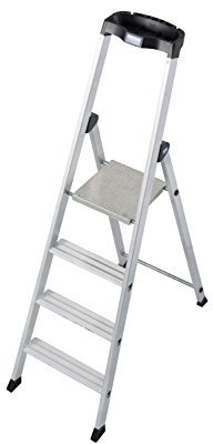 For Demand lbsb634 Scala di forbici con vassoio, 4 gradini, 1.45 m altezza