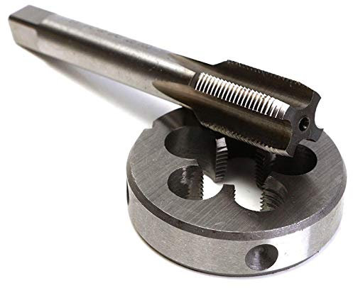 1/2-28 UNEF 5/8-24 UNEF Handgewindebohrer Rundgewindebohrer HSS Rechtshänder Gewindeschneider Werkzeug Set für Metall Holzbearbeitung Gewindebohrer Set, schwarz