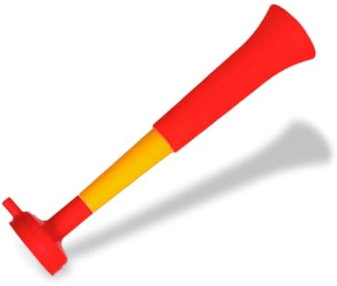 FUN FAN LINE - Confezione da 3 Trombe Vuvuzela a Tre Corpi | Clacson Compatto e Smontabile per Calcio, Feste ed Eventi Sportivi | 98 Db Animazione per Bambini e Adulti Facile da Trasportare (Spagna)