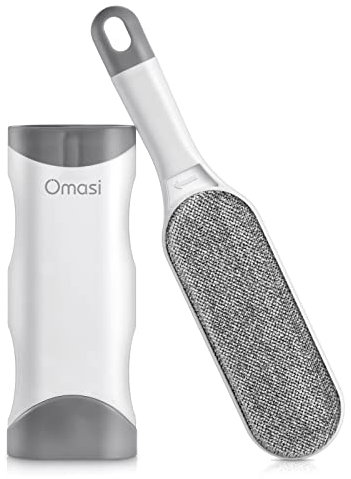 Omasi Brosse Anti Poils Animaux Chat & Chien - Brosse de Nettoyage Magique Réutilisable Enlève Poils - Tous les cheveux (vêtements/canapé/Voiture/lit), Gris