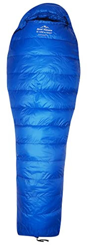 FJORD NANSEN Nordkapp 500 XL Schlafsäcke Europäische Daune | Winter Herbst -5 Grad 900g | Mumie-Schlafsack Winterschlafsack Daunenschlafsack Verschluss Rechts YKK | Camping Outdoor 225x85x35 cm