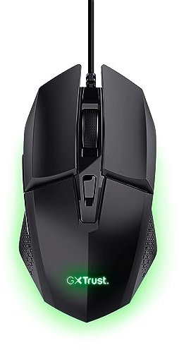 Trust Gaming GXT 109 Felox Mouse Gaming con 6 Pulsanti Programmabili, Illuminazione LED Multicolore, Software Incluso, 200-6400 DPI, Mouse con Filo USB 150 cm per PC, Portatile, Computer - Nero
