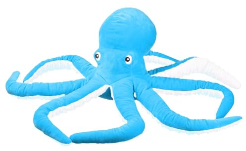 Gustaw Teddybär Groß XXL Krake Eva - Plüschbär, Kuschelbär XXL Plüschtier, Spielgefährte und Deko in einem - Stofftier, Plüschtier Kuscheltier Teddy (blau, 30cm)