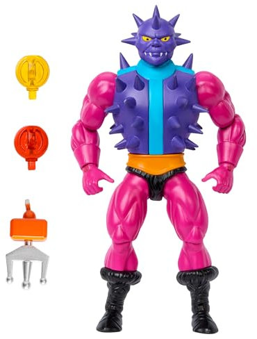 Masters of the Universe Origins - Spikor Collezione Cartoon, action figure articolata alta 14+ cm, con mano a chela tridente e accessori inclusi, giocattolo per bambini, 6+ anni, HYD40