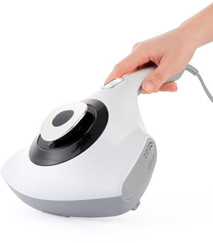 Aspirador de mano antiácaros con luz UV-C, aspiradora con filtro HEPA, esterilizador para camas, ropa, sofás y muebles, ideal para alérgicos