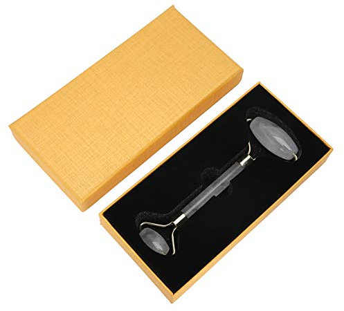 Verdant Touch Jade Gesichtsroller Jade Gesichtsroller Bergkristall Quarz Beauty Tool, Anti-Aging Gesichtsmassagegerät für Schwellungen, 14cm lang