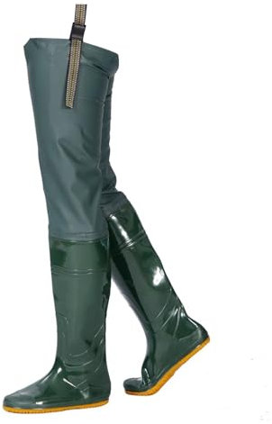 JCWGLY Wathose Leichte wasserdichte Watstiefel Für Damen Und Herren, Angelstiefel Für Den Außenbereich, Hüftstiefel Mit Rutschfester Außensohle(37 EU)