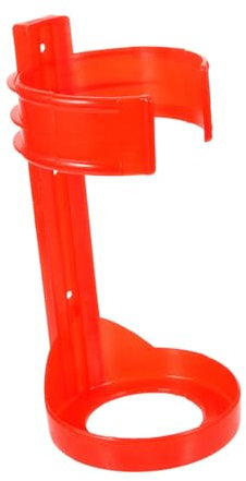 Angoily Supporto Estintore Da Parete in Plastica Rossa Staffa Portatile Per Auto Camper Abitazione Montaggio Facile e Stabile Con Gancio Portatile Per Accessori Auto