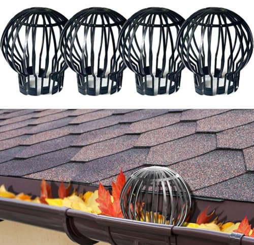 Lot de 4 attrape-feuilles pour gouttière - Protection efficace contre les blocages et les débordements