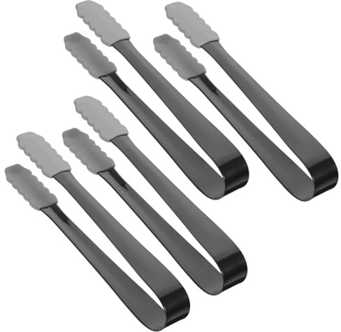 Ciieeo 4piezas Clips De Hielo Antideslizantes De Acero Inoxidable Funda De Silicona Para Cubitos De Hielo Uso Cocina