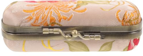 TEMPNAP Kreative Lippenstift Box Mit Spiegel Zinklegierung Und Stoff Retro Antik Design Schmuckbox FüR Frauen Tragbar