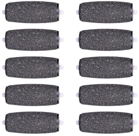 DOKRIN Limas y pulidores de uñas Juego de 10 rodillos de repuesto para pedicura eléctrica, rodillos de piedra pómez, limas, exfoliantes y removedores de callos.