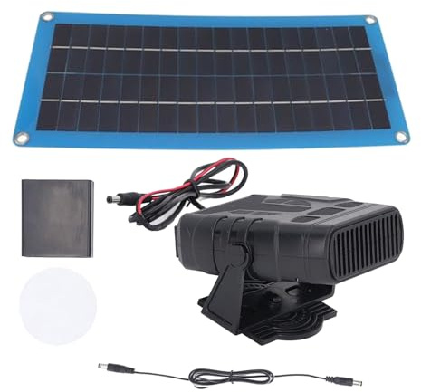 Solpanelvärmare, 30 W soldriven växthusvärmare-kit, bil solpaneler laddare med batterilåda och USB-utgång, vinterfjäderfävärmare, vindrutedimning, soldrivna värmare för bil, hus