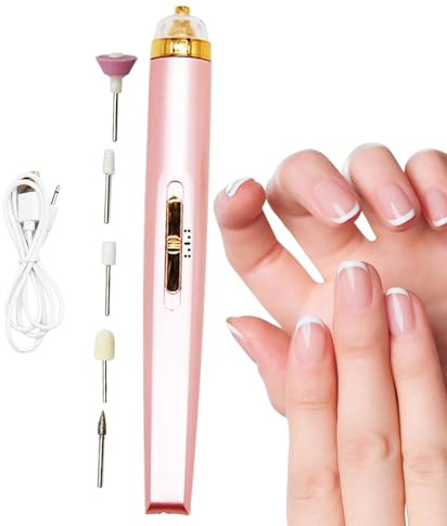 Lime à ongles électrique - Outil professionnel de manucure et pédicure - Polisseuse portable - Design rechargeable à haute vitesse - Kit d'entretien doux et précis pour les artificiels naturels