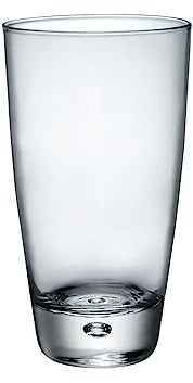 Bormioli Rocco Luna 11.75 oz. Long Drink Drinking Glasses for Cold Drinks, Juices, and Cocktails, Clear, Set of 12