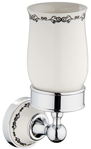 PaulGurkes Nostalgie Retro Zahnputzbecher Keramik Bad Accessoires Landhausstil Badaccessoires Set