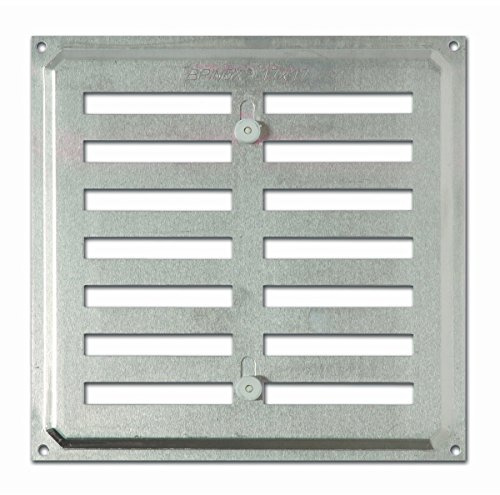 Brinox B70380A - Rejilla con persiana (17 x 17 cm) color aluminio