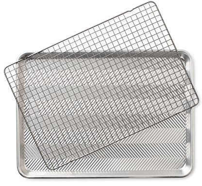 Nordic Ware Prism Half Sheet with Oven Safe Grid, 1 Pack, Natural