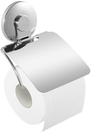 Uten Portarrollos Papel Higiénico de Montaje sobre Pared,Acero Inoxidable 304, con Tapa,con Ventosa sin Perforación y Ventosa Extraíble para Pared de Pared,Resistente al Agua,para Baño y Cocina