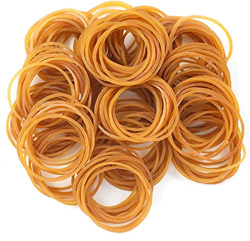 200 elastici in gomma naturale resistenti per capelli casa, penne, catapulte, banconote, carta bancaria, forniture per ufficio (38 mm)