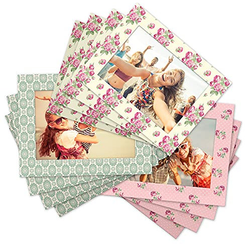 Shot2go Pack of 12 Magnetic Photo Fridge Frames 4x6 Vintage Floral