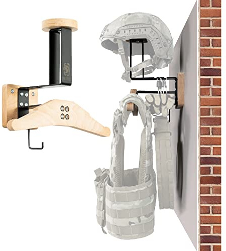 OneTigris Motorrad Helm Halterung Wand, Wandhalterung Helmhalter für Taktische Weste Helm Platte Träger Halter Helmhalterung, vielseitiger Wandorganizer für Motorrad-, Fußball- und Radfahrerausrüstung