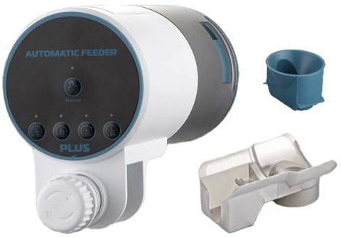 Futterautomat Aquarium, Fisch Futterautomaten für Aquarium, Automatisierte Futterspender für Fische, Futterspender mit Timer, automatischer Futterspender für Terrarien (Classic 4 Modi)