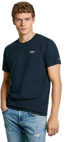 Pepe Jeans Original Basic 3N T-Shirt pour Homme, Bleu (Dulwich Blue), XXL, Bleu (Bleu Dulwich), XXL