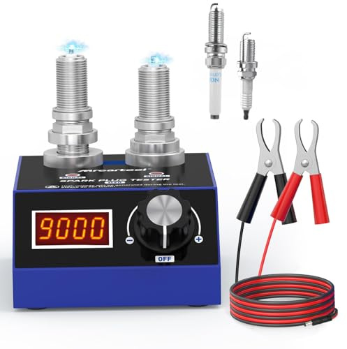 Testeur de bougies d'allumage à double trou pour voiture, Testeur de bobine d'allumage de moteur automobile, 500 à 9000 tr/min, avec trou de bougie de diamètre 12 mm, fréquence de fonctionnement régla